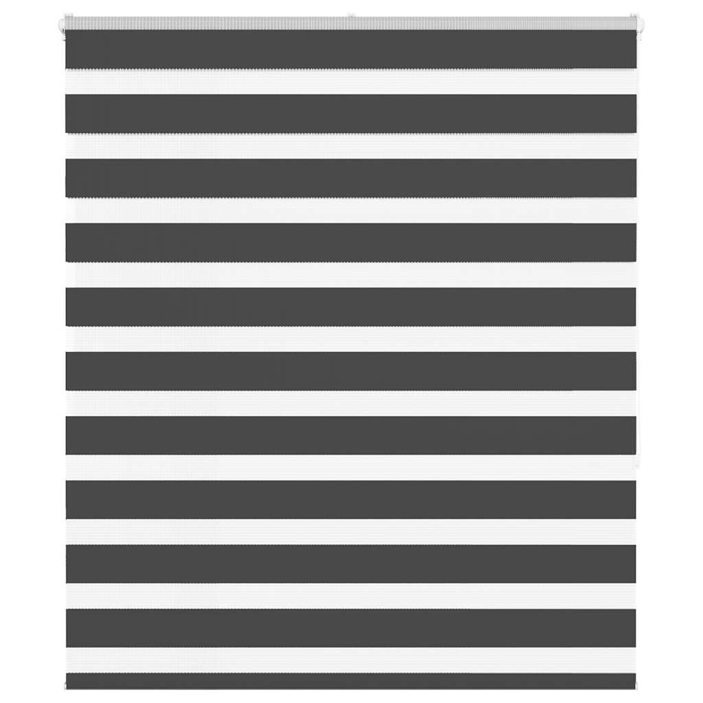 Vidaxl zebra rolgordijn 130x150 cm stofbreedte 125,9 cm zwart