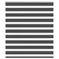 Vidaxl zebra rolgordijn 130x150 cm stofbreedte 125,9 cm zwart