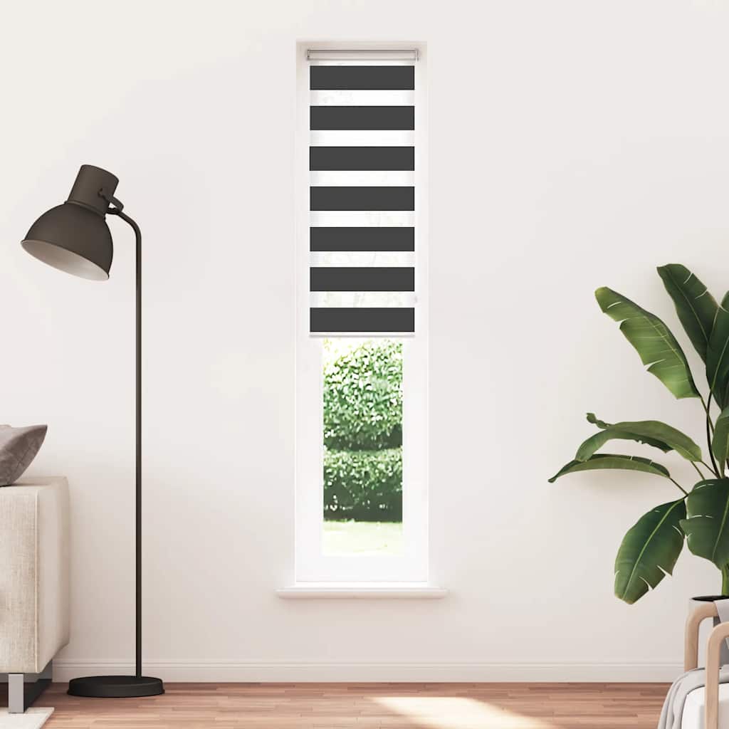 VidaXL Zebra-Rollo 40 x 200 cm, Stoffbreite 35,9 cm, schwarz