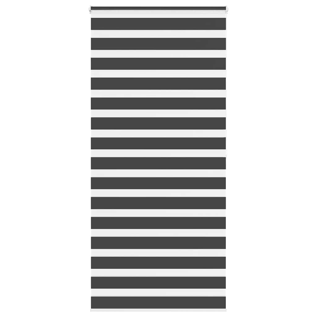 Vidaxl zebra rolgordijn 110x200 cm stofbreedte 105,9 cm zwart