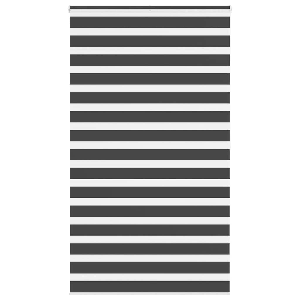 Vidaxl zebra rolgordijn 130x200 cm stofbreedte 125,9 cm zwart