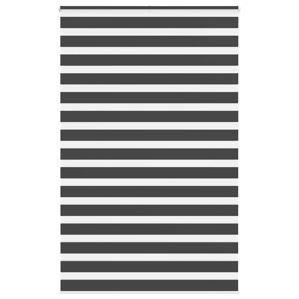 Vidaxl zebra rolgordijn 145x200 cm stofbreedte 140,9 cm zwart