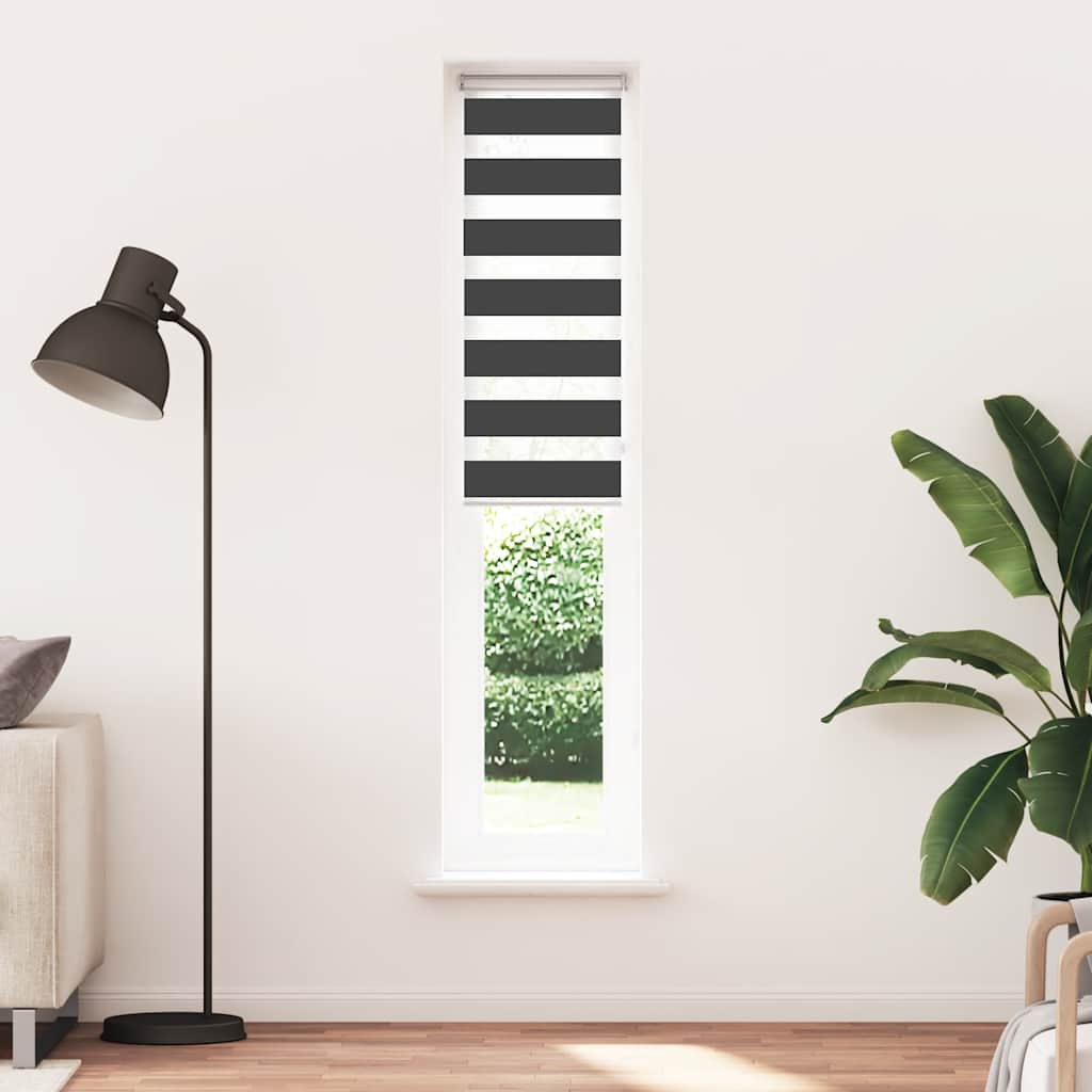 VidaXL Zebra-Rollo 40 x 230 cm, Stoffbreite 35,9 cm, schwarz