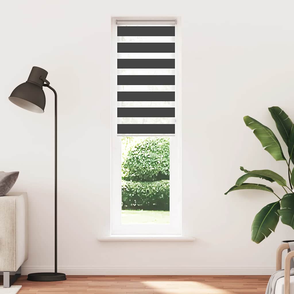 VidaXL Zebra-Rollo 65 x 230 cm, Stoffbreite 60,9 cm, schwarz