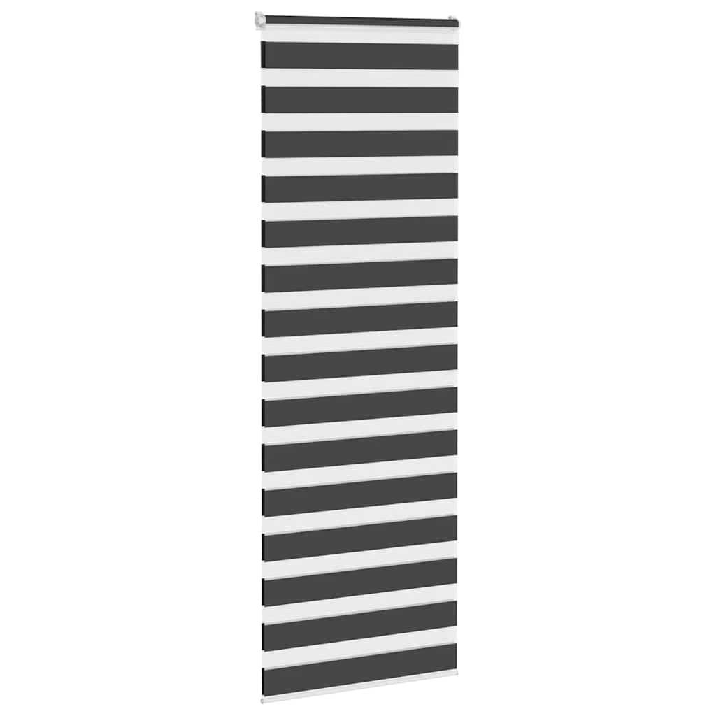 Vidaxl zebra rolgordijn 90x230 cm stofbreedte 85,9 cm zwart