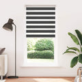 Vidaxl zebra rolgordijn 110x230 cm stofbreedte 105,9 cm zwart