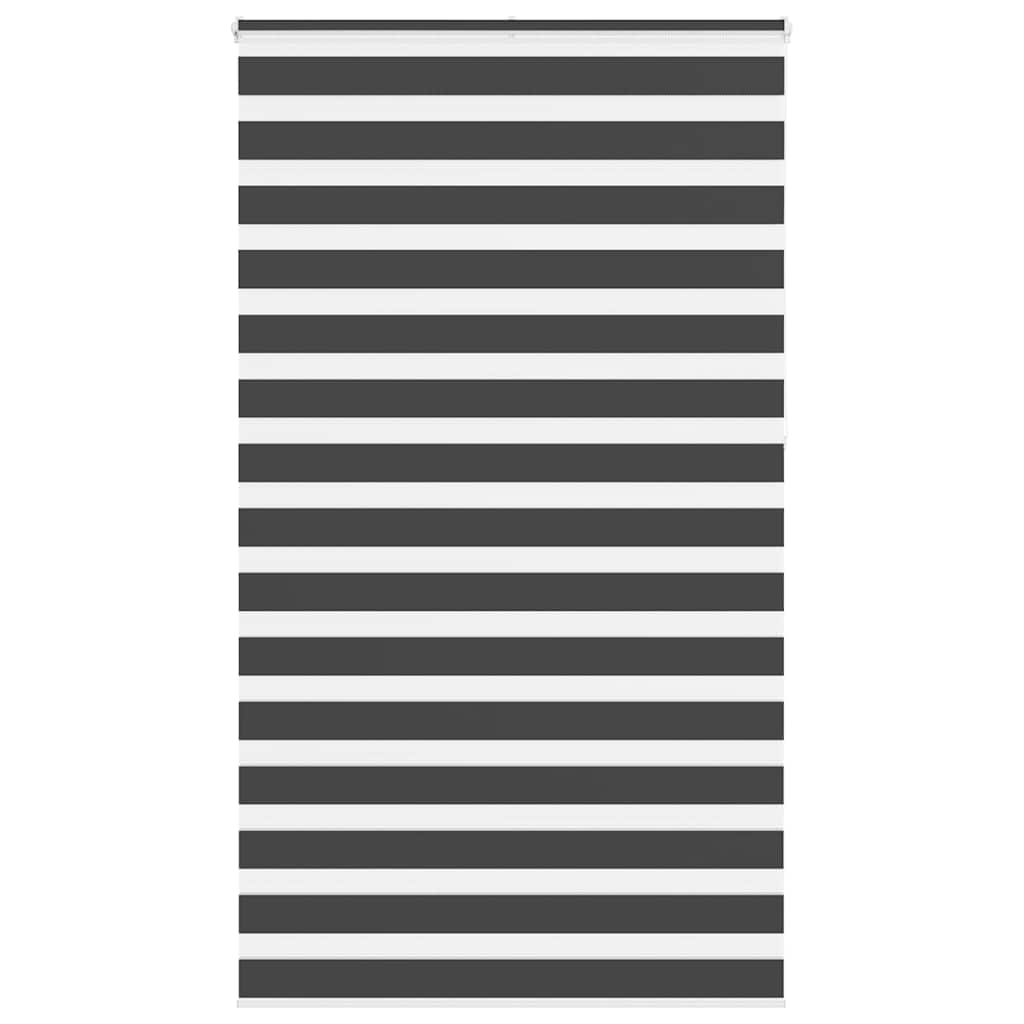 Vidaxl zebra rolgordijn 120x230 cm stofbreedte 115,9 cm zwart