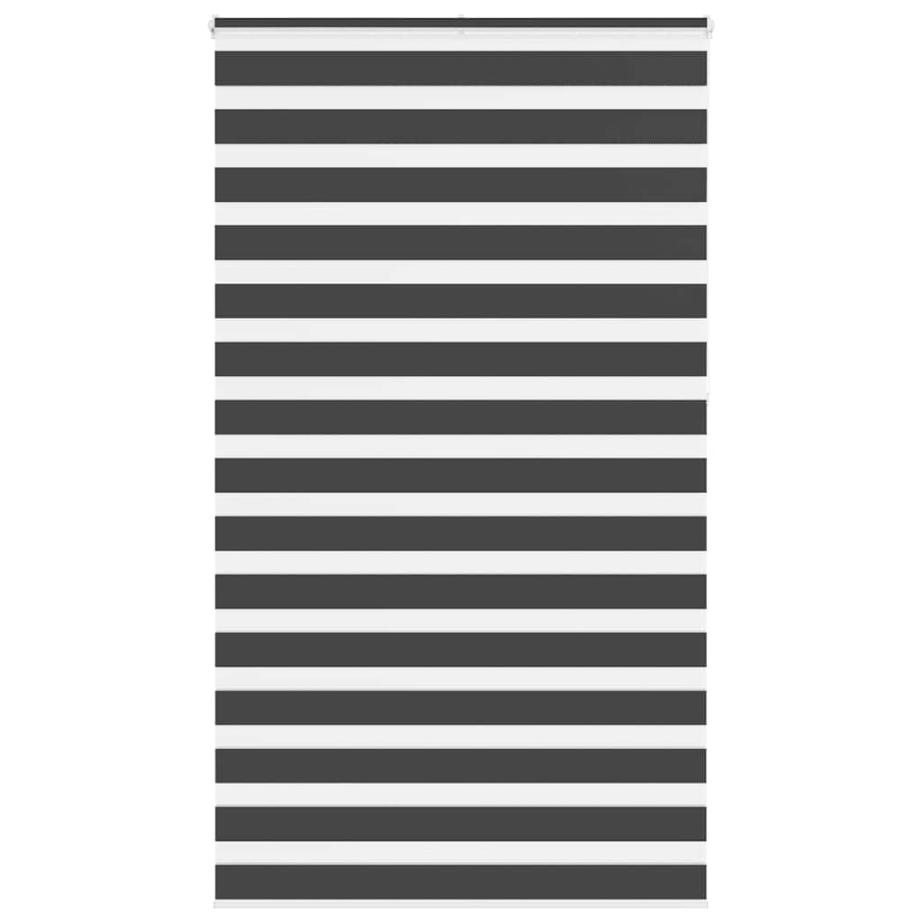 Vidaxl zebra rolgordijn 130x230 cm stofbreedte 125,9 cm zwart