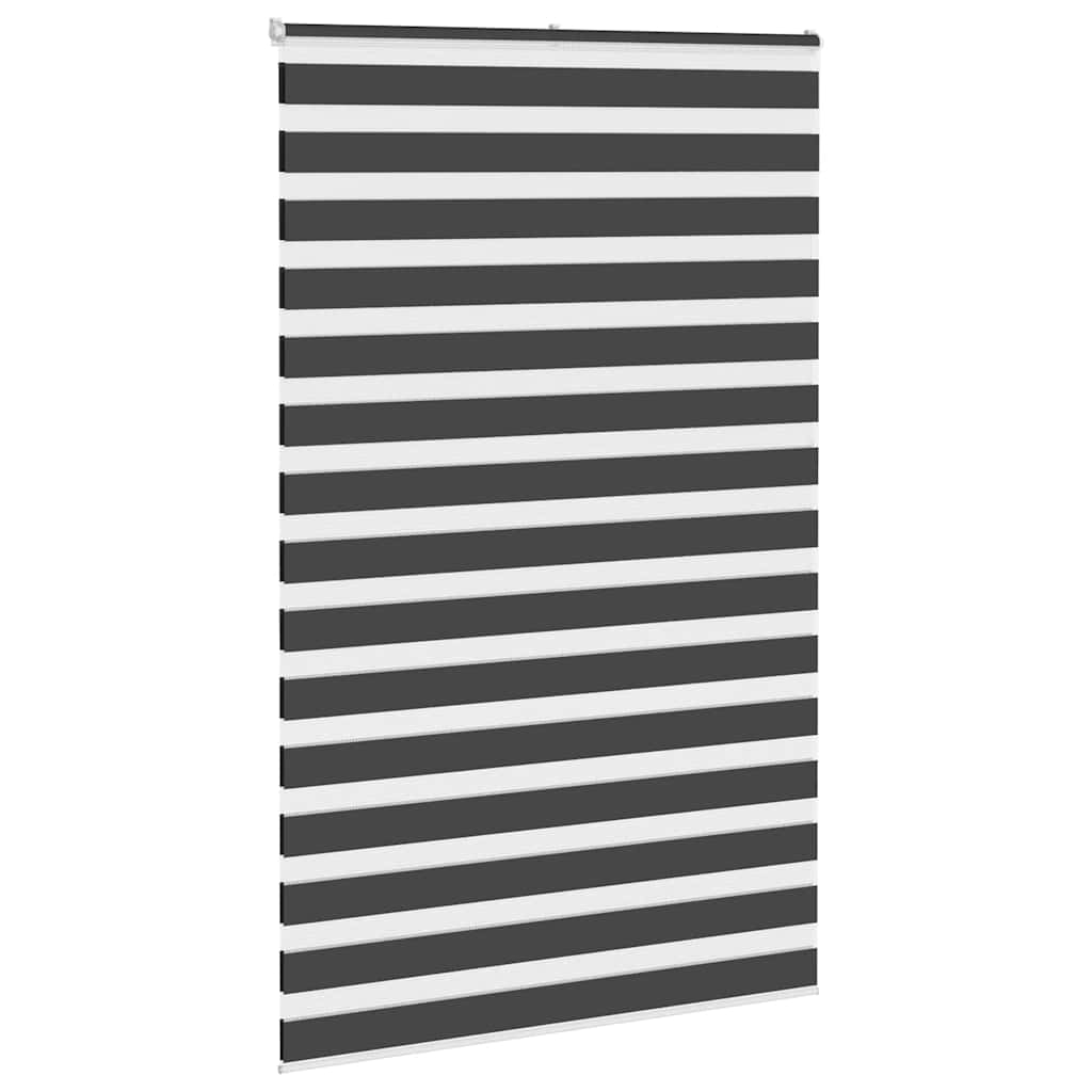 Vidaxl zebra rolgordijn 150x230 cm stofbreedte 145,9 cm zwart