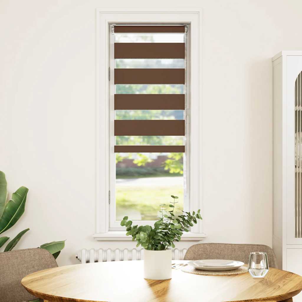 VidaXL Zebra-Rollo, 50 x 100 cm, Stoffbreite 45,9 cm, Polyester, braun