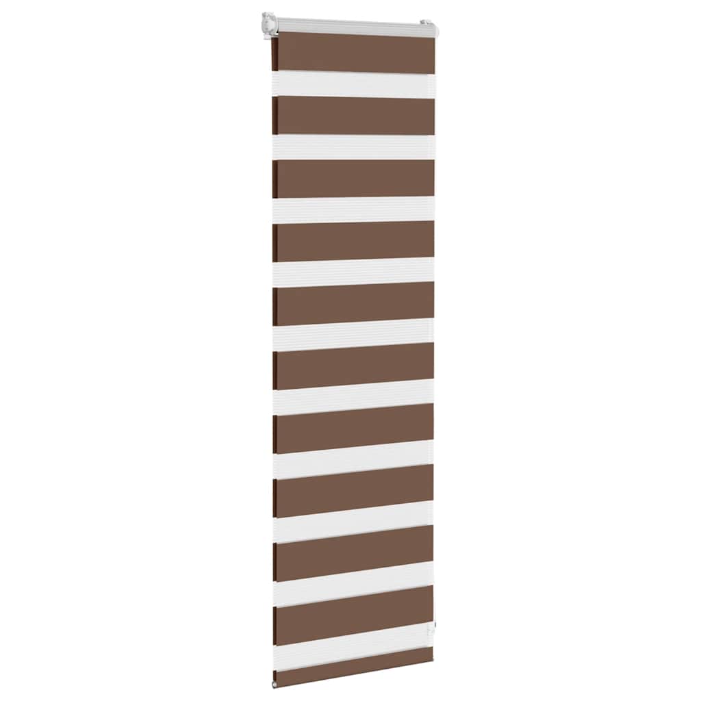VidaXL Zebra-Rollo, 50 x 100 cm, Stoffbreite 45,9 cm, Polyester, braun