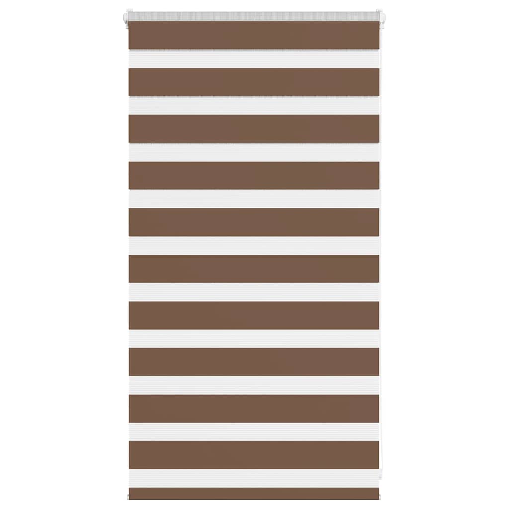 VidaXL Zebra-Rollo 90 x 100 cm, Stoffbreite 85,9 cm, Polyester, braun