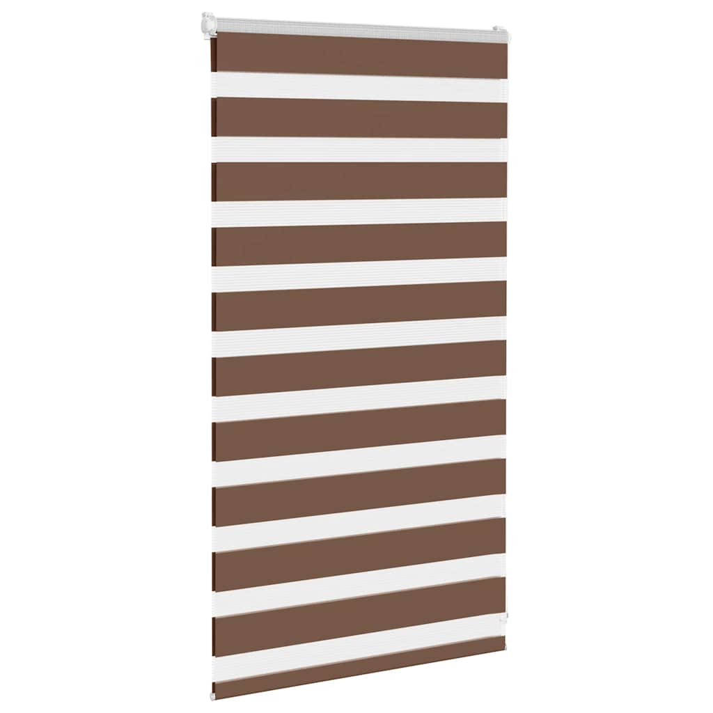 VidaXL Zebra-Rollo 90 x 100 cm, Stoffbreite 85,9 cm, Polyester, braun