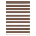 Vidaxl zebra rolgordijn 100x100 cm stofbreedte 95,9 cm polyester bruin
