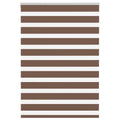 Vidaxl zebra rolgordijn 105x100 cm stofbreedte 100,9cm polyester bruin