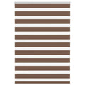 Vidaxl zebra rolgordijn 110x100 cm stofbreedte 105,9cm polyester bruin