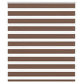 Vidaxl zebra rolgordijn 120x100 cm stofbreedte 115,9cm polyester bruin