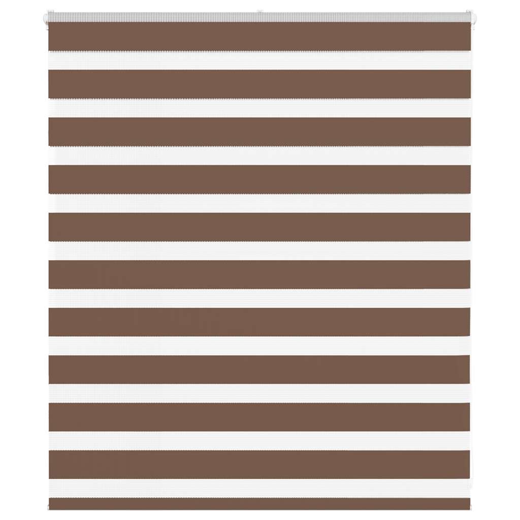VidaXL Zebra-Rollo 125 x 100 cm, Stoffbreite 120,9 cm, Polyester, braun