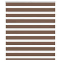 Vidaxl zebra rolgordijn 130x100 cm stofbreedte 125,9cm polyester bruin
