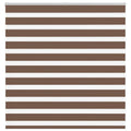 Vidaxl zebra rolgordijn 145x100 cm stofbreedte 140,9cm polyester bruin