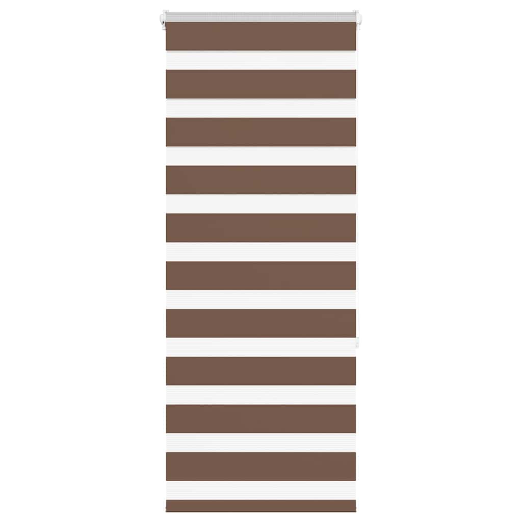 Vidaxl zebra rolgordijn 60x150 cm stofbreedte 55,9 cm polyester bruin