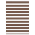 Vidaxl zebra rolgordijn 105x150 cm stofbreedte 100,9cm polyester bruin