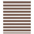 Vidaxl zebra rolgordijn 120x150 cm stofbreedte 115,9cm polyester bruin