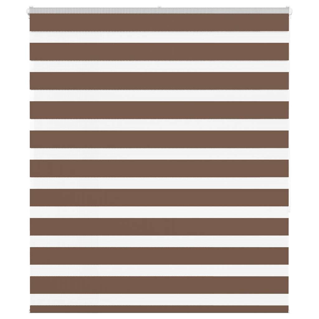 VidaXL Zebra-Rollo 130 x 150 cm, Staubbreite 125,9 cm, Polyester, Braun