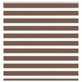 Vidaxl zebra rolgordijn 150x150 cm stofbreedte 145,9cm polyester bruin