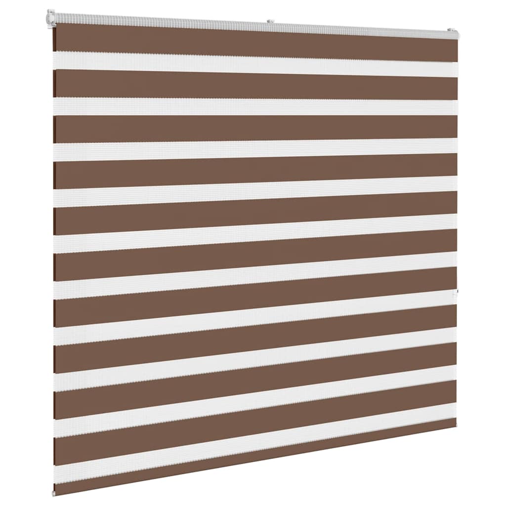 VidaXL Zebra-Rollo, 155 x 150 cm, Stoffbreite 150,9 cm, Polyester, braun
