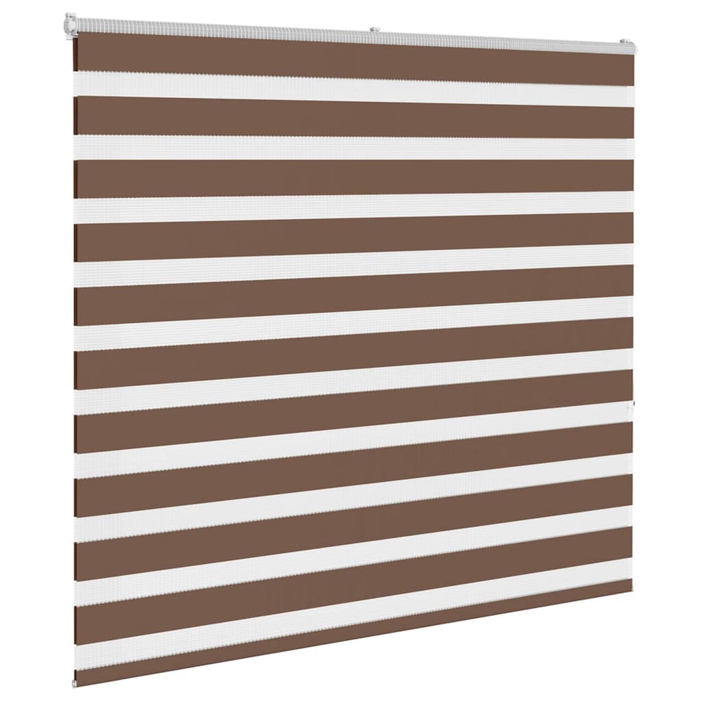 VidaXL Zebra-Rollo, 165 x 150 cm, Stoffbreite 160,9 cm, Polyester, braun