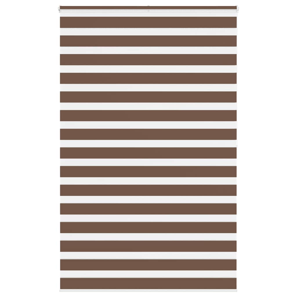 Vidaxl zebra rolgordijn 140x200 cm stofbreedte 135,9cm polyester bruin