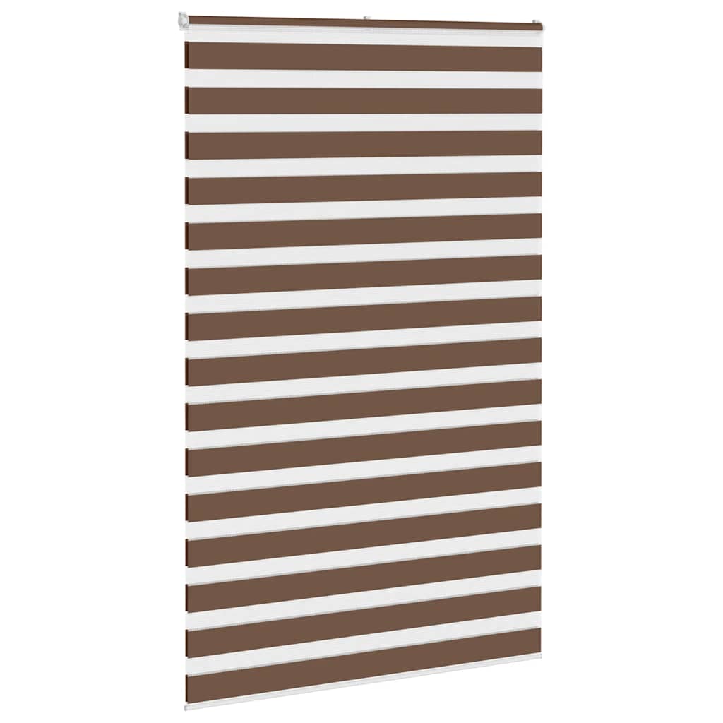 VidaXL Zebra-Rollo, 140 x 200 cm, Stoffbreite 135,9 cm, Polyester, braun