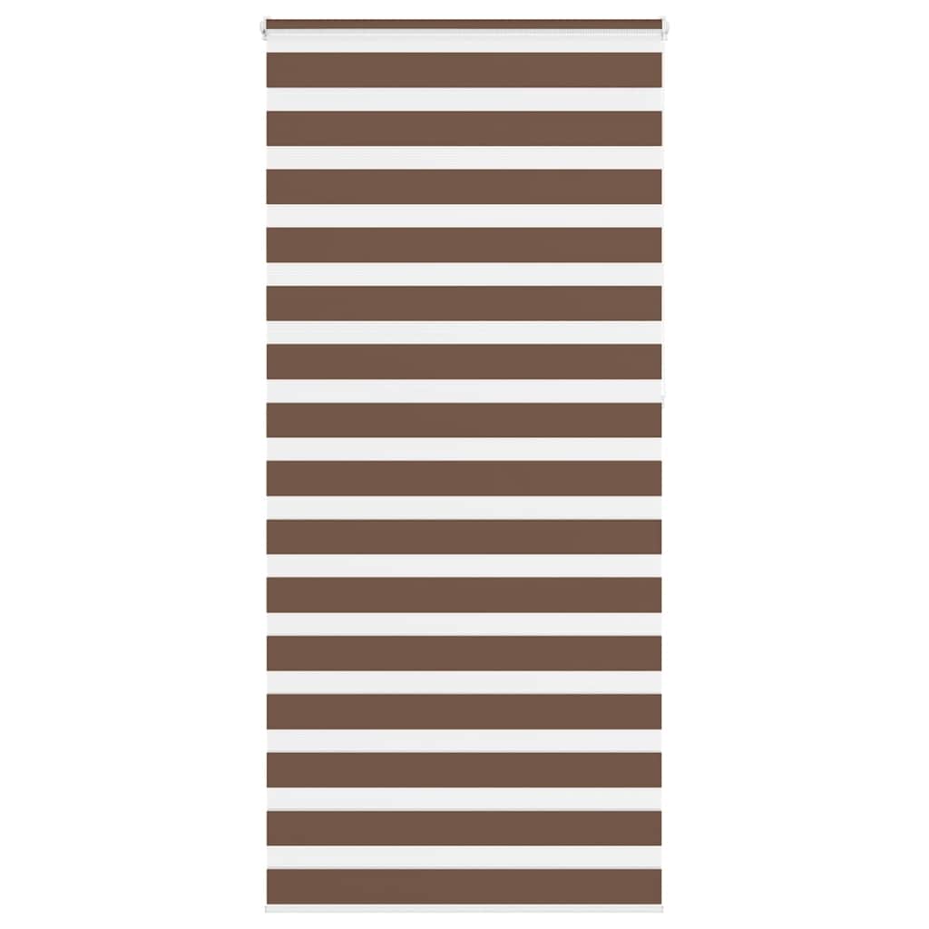 Vidaxl zebra rolgordijn 105x230 cm stofbreedte 100,9cm polyester bruin