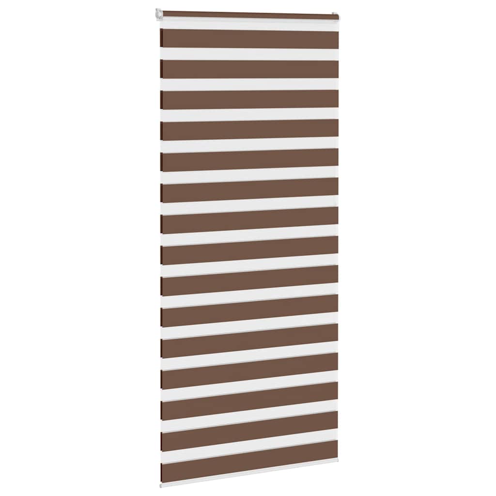 VidaXL Zebra-Rollo, 110 x 230 cm, Stoffbreite 105,9 cm, Polyester, braun