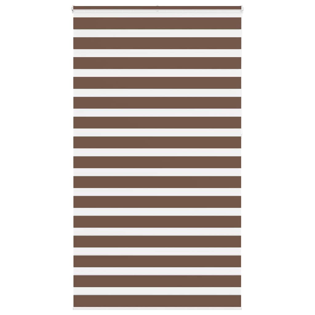 Vidaxl zebra rolgordijn 125x230 cm stofbreedte 120,9cm polyester bruin