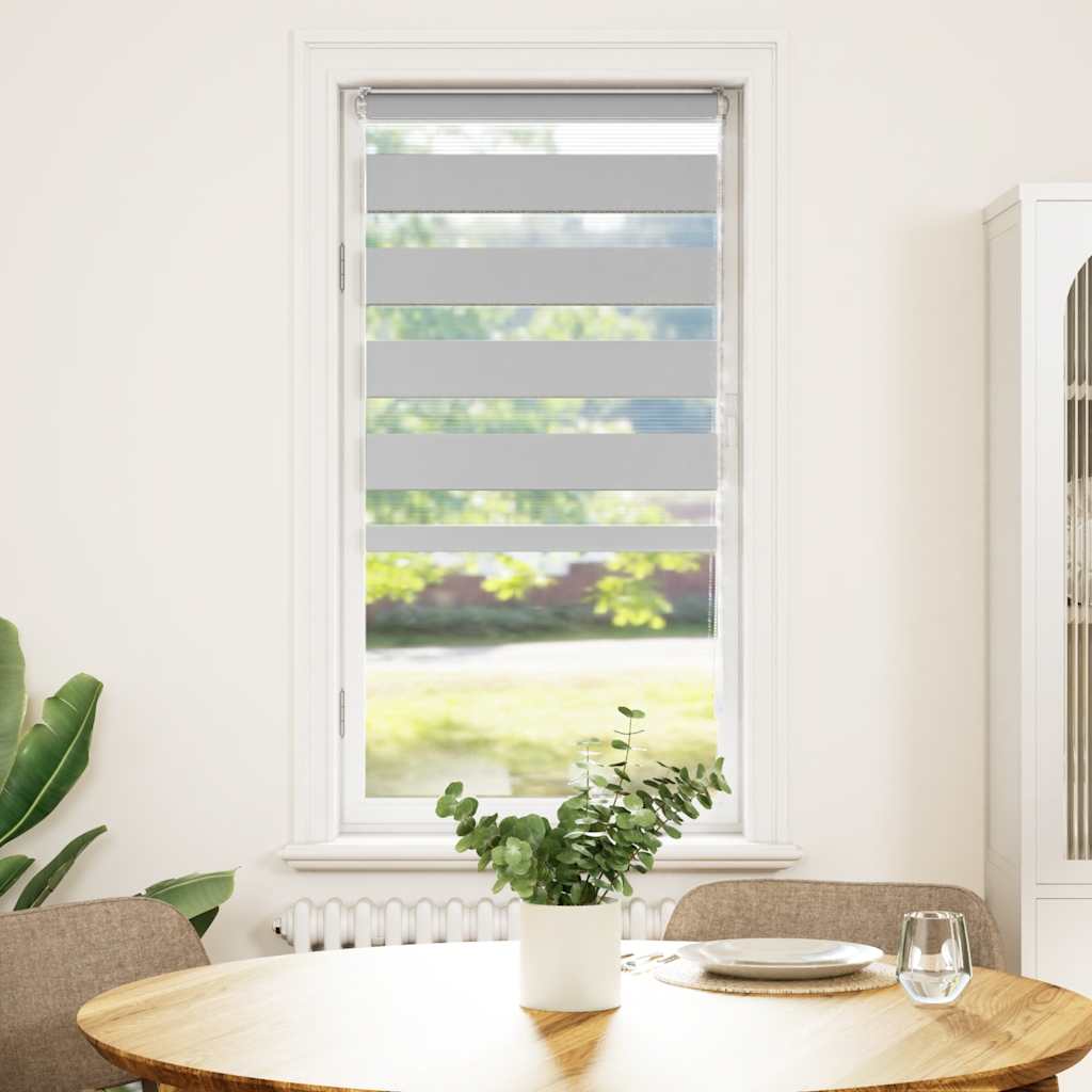 VidaXL Zebra-Rollo 60 x 100 cm, Stoffbreite 55,9 cm, hellgrau