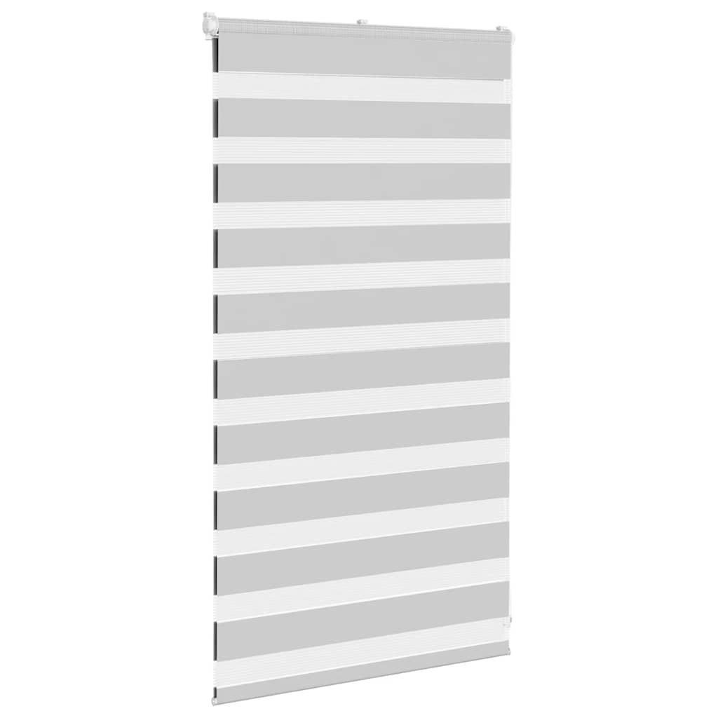VidaXL Zebra-Rollo 85 x 100 cm, Stoffbreite 80,9 cm, hellgrau