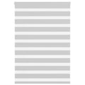 Vidaxl zebra rolgordijn 100x100 cm stofbreedte 95,9 cm lichtgrijs