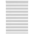 Vidaxl zebra rolgordijn 105x100 cm stofbreedte 100,9 cm lichtgrijs