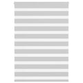 Vidaxl zebra rolgordijn 110x100 cm stofbreedte 105,9 cm lichtgrijs
