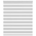 Vidaxl zebra rolgordijn 130x100 cm stofbreedte 125,9 cm lichtgrijs