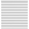 Vidaxl zebra rolgordijn 140x100 cm stofbreedte 135,9 cm lichtgrijs