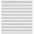 Vidaxl zebra rolgordijn 145x100 cm stofbreedte 140,9 cm lichtgrijs