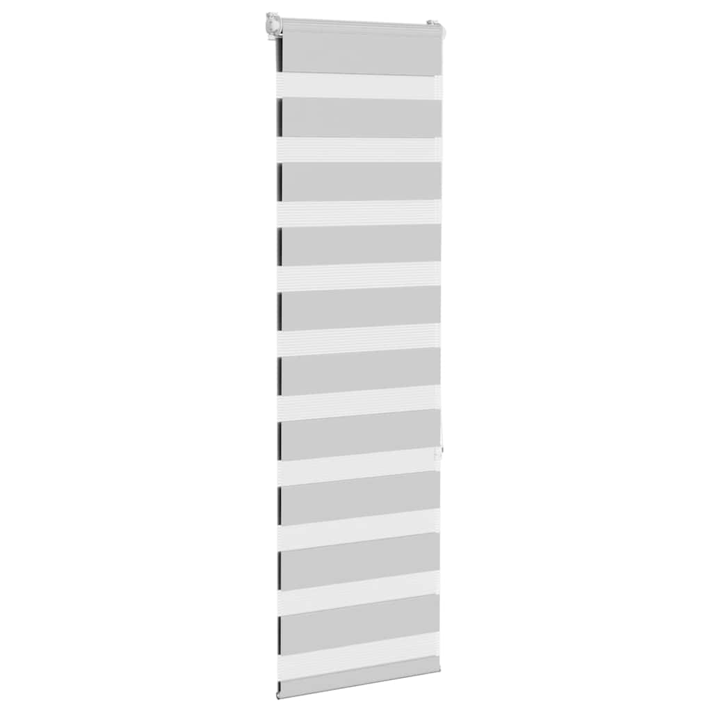 VidaXL Zebra-Rollo 40 x 150 cm, Stoffbreite 35,9 cm, hellgrau