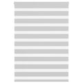 Vidaxl zebra rolgordijn 110x150 cm stofbreedte 105,9 cm lichtgrijs