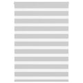 Vidaxl zebra rolgordijn 115x150 cm stofbreedte 110,9 cm lichtgrijs