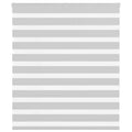 Vidaxl zebra rolgordijn 120x150 cm stofbreedte 115,9 cm lichtgrijs
