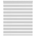 Vidaxl zebra rolgordijn 105x150 cm stofbreedte 100,9 cm lichtgrijs