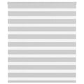 Vidaxl zebra rolgordijn 135x150 cm stofbreedte 130,9 cm lichtgrijs